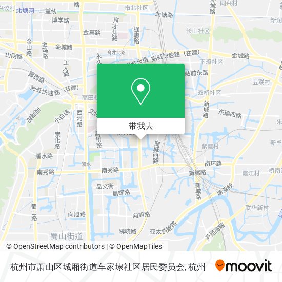 杭州市萧山区城厢街道车家埭社区居民委员会地图