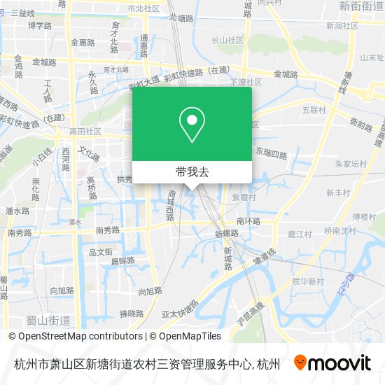 杭州市萧山区新塘街道农村三资管理服务中心地图