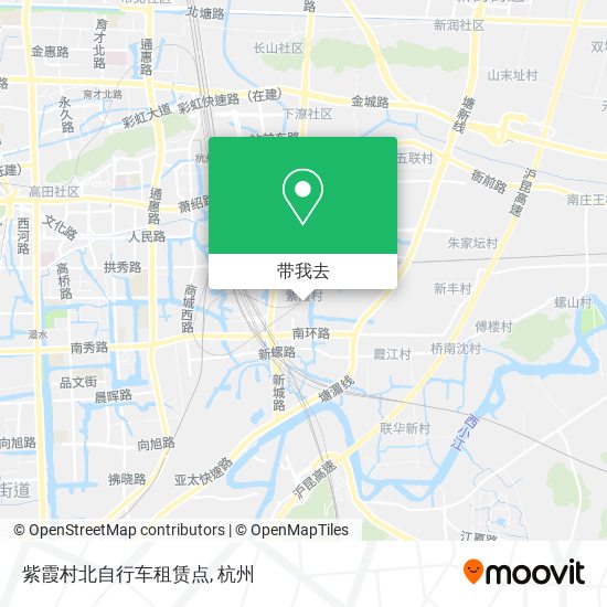 紫霞村北自行车租赁点地图