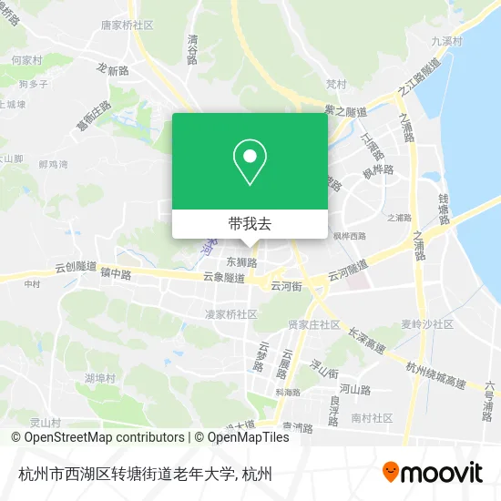 杭州市西湖区转塘街道老年大学地图