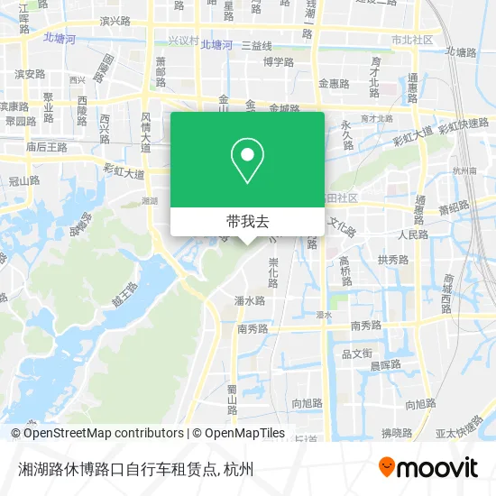 湘湖路休博路口自行车租赁点地图