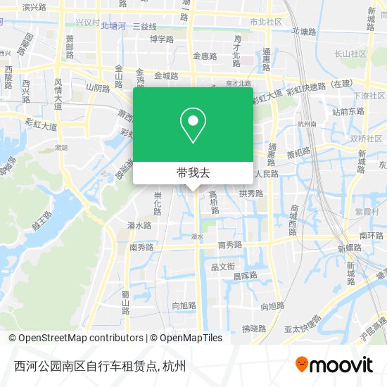 西河公园南区自行车租赁点地图