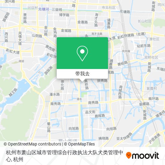 杭州市萧山区城市管理综合行政执法大队犬类管理中心地图