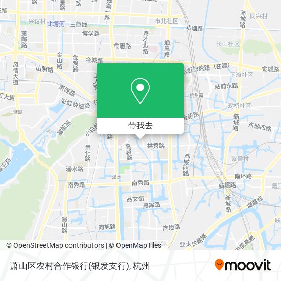 萧山区农村合作银行(银发支行)地图
