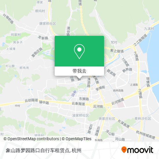 象山路梦园路口自行车租赁点地图