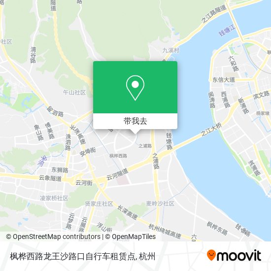 枫桦西路龙王沙路口自行车租赁点地图