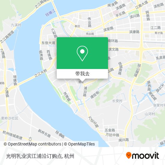 光明乳业滨江浦沿订购点地图
