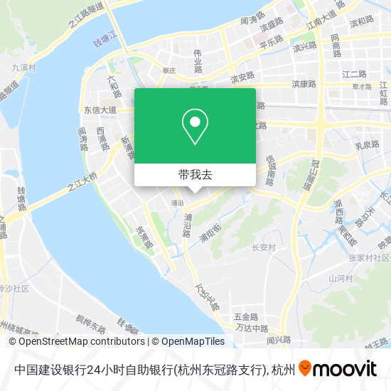 中国建设银行24小时自助银行(杭州东冠路支行)地图