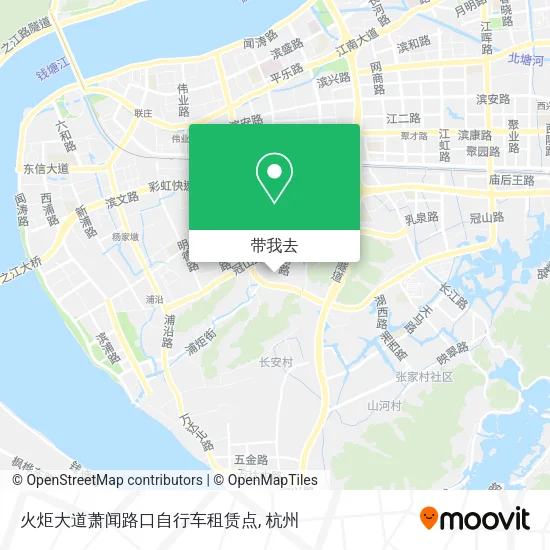火炬大道萧闻路口自行车租赁点地图