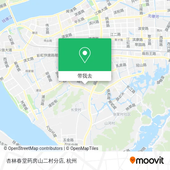 杏林春堂药房山二村分店地图