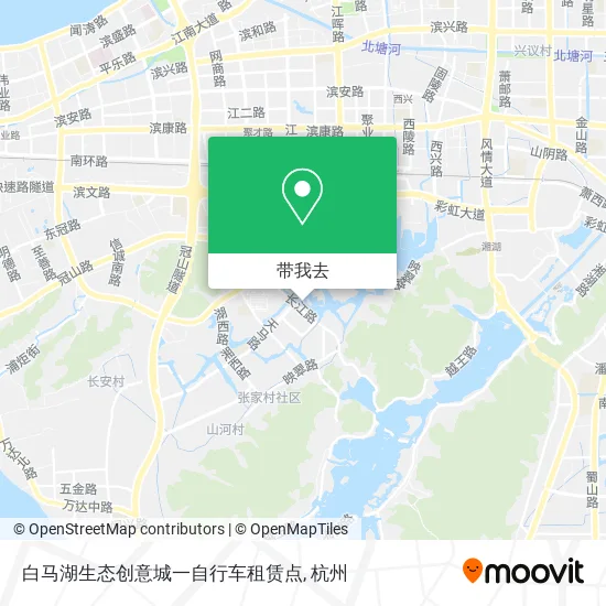 白马湖生态创意城一自行车租赁点地图