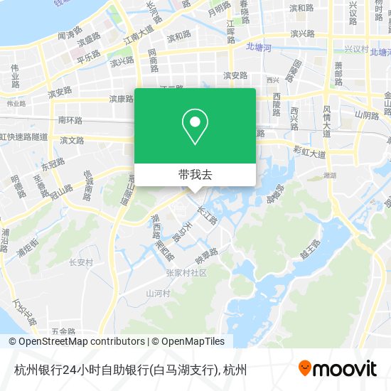杭州银行24小时自助银行(白马湖支行)地图