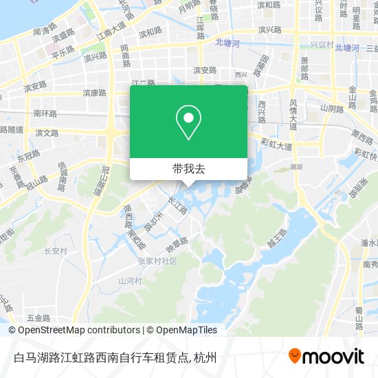 白马湖路江虹路西南自行车租赁点地图