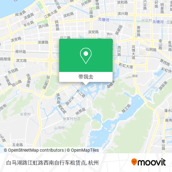 白马湖路江虹路西南自行车租赁点地图