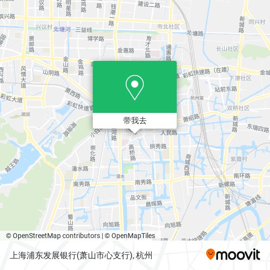 上海浦东发展银行(萧山市心支行)地图