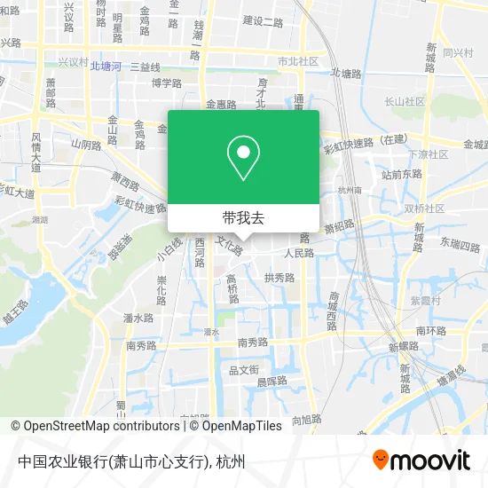 中国农业银行(萧山市心支行)地图