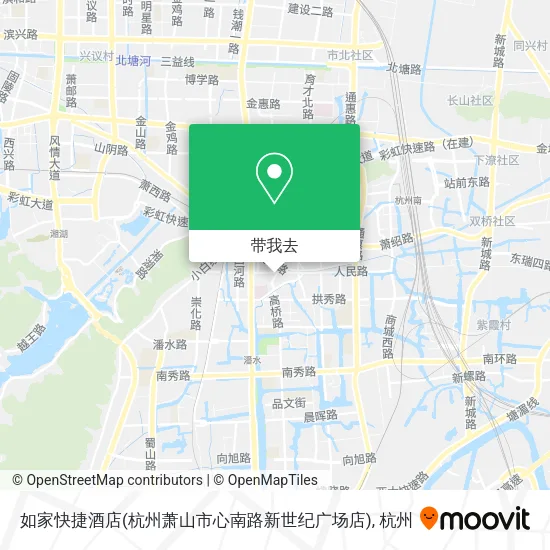 如家快捷酒店(杭州萧山市心南路新世纪广场店)地图