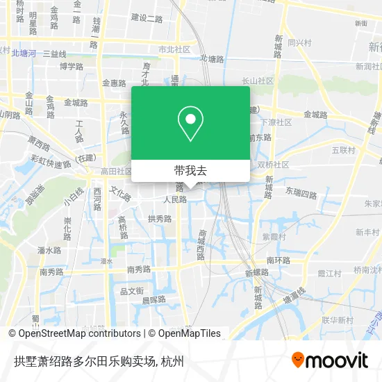 拱墅萧绍路多尔田乐购卖场地图