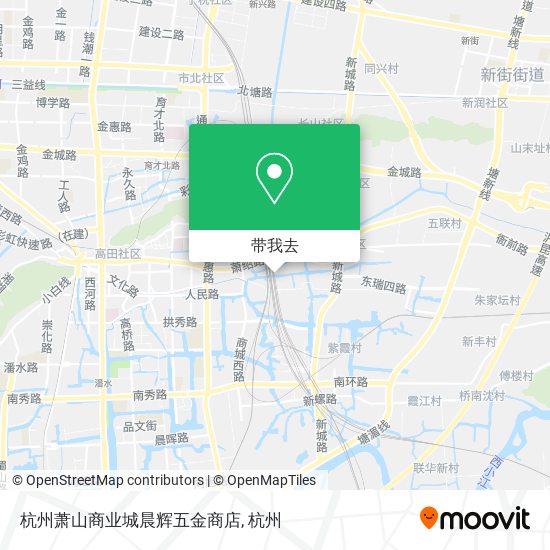 杭州萧山商业城晨辉五金商店地图
