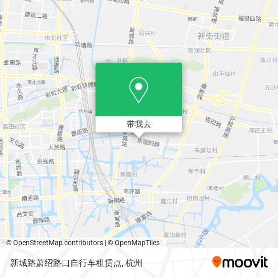 新城路萧绍路口自行车租赁点地图
