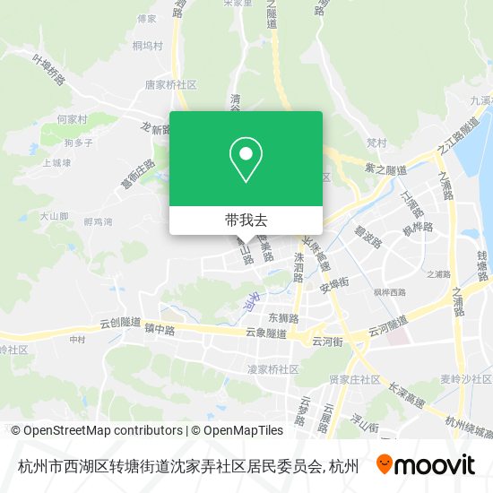 杭州市西湖区转塘街道沈家弄社区居民委员会地图