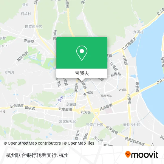 杭州联合银行转塘支行地图