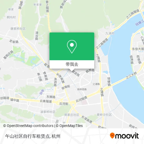 午山社区自行车租赁点地图