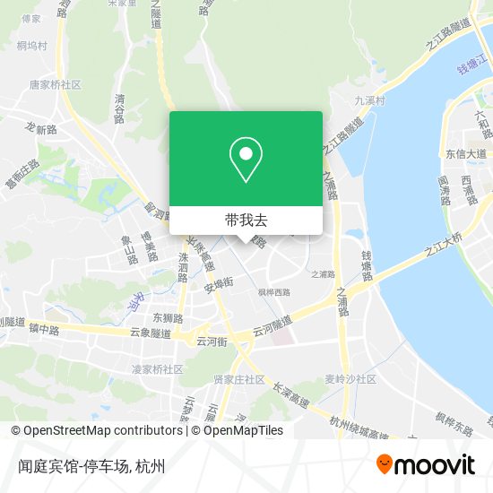 闻庭宾馆-停车场地图