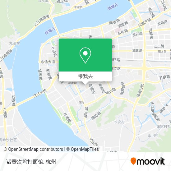 诸暨次坞打面馆地图