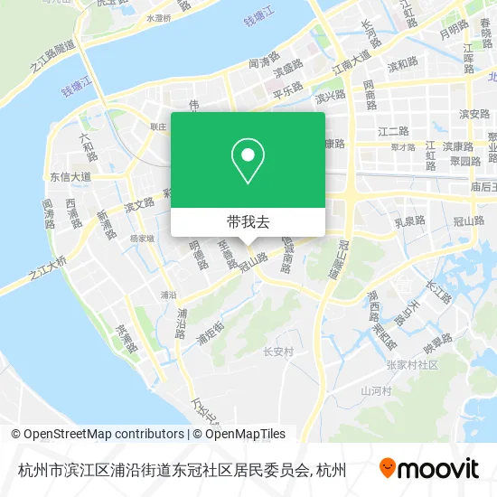 杭州市滨江区浦沿街道东冠社区居民委员会地图