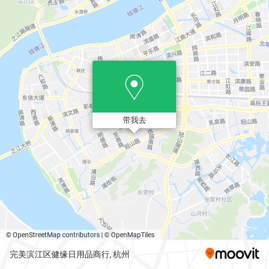 完美滨江区健缘日用品商行地图