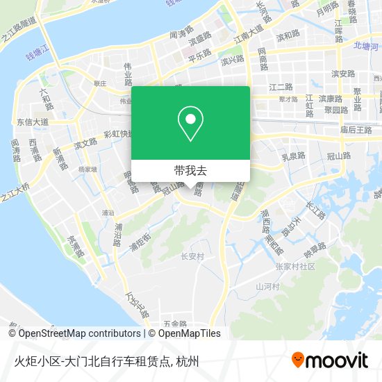 火炬小区-大门北自行车租赁点地图