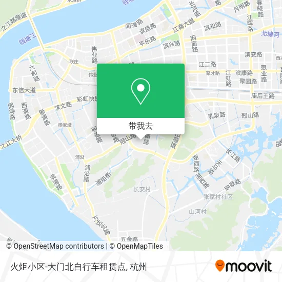火炬小区-大门北自行车租赁点地图