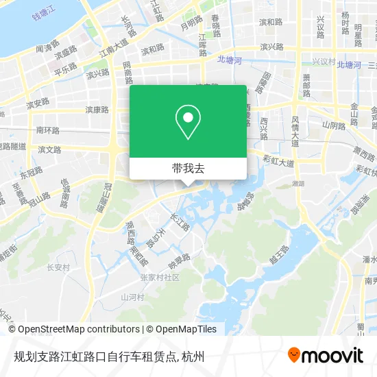 规划支路江虹路口自行车租赁点地图