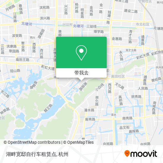 湖畔宽邸自行车租赁点地图