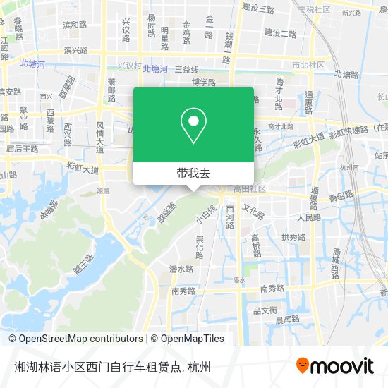 湘湖林语小区西门自行车租赁点地图