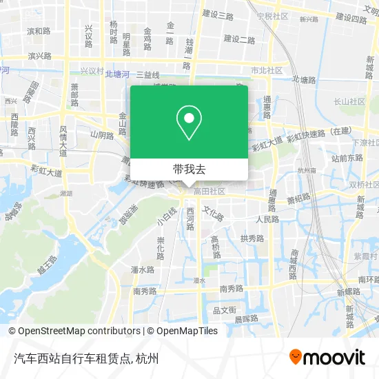 汽车西站自行车租赁点地图