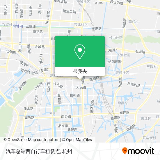 汽车总站西自行车租赁点地图