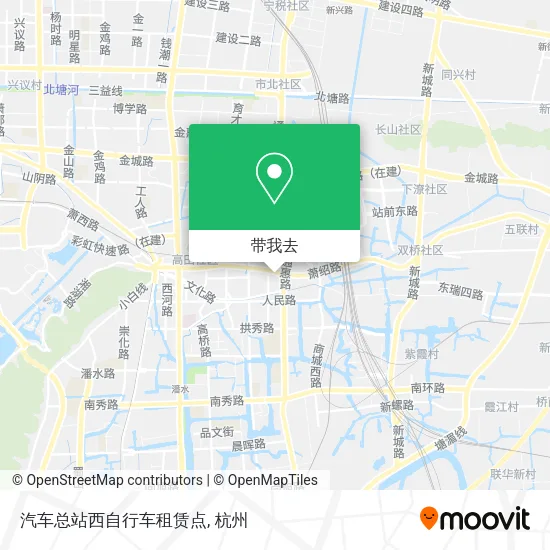 汽车总站西自行车租赁点地图