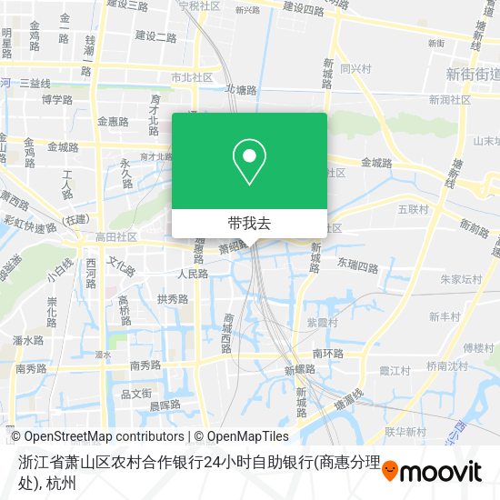 浙江省萧山区农村合作银行24小时自助银行(商惠分理处)地图