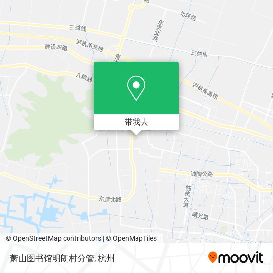 萧山图书馆明朗村分管地图