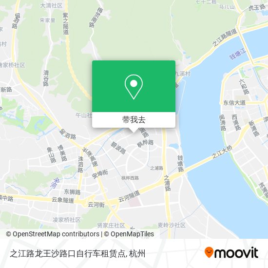 之江路龙王沙路口自行车租赁点地图
