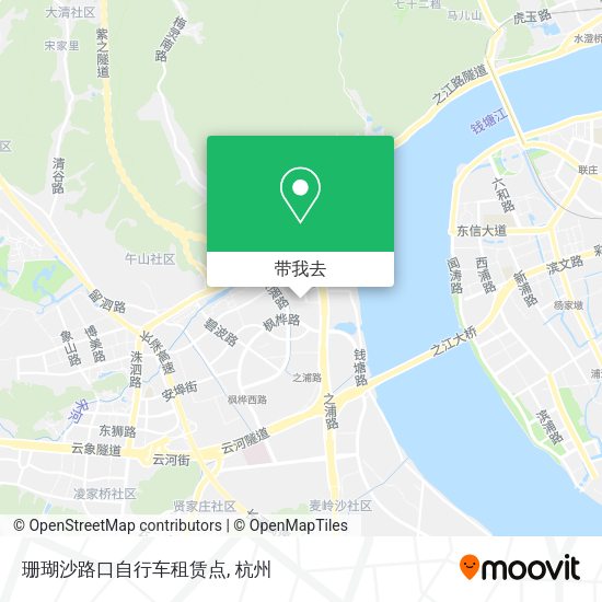 珊瑚沙路口自行车租赁点地图