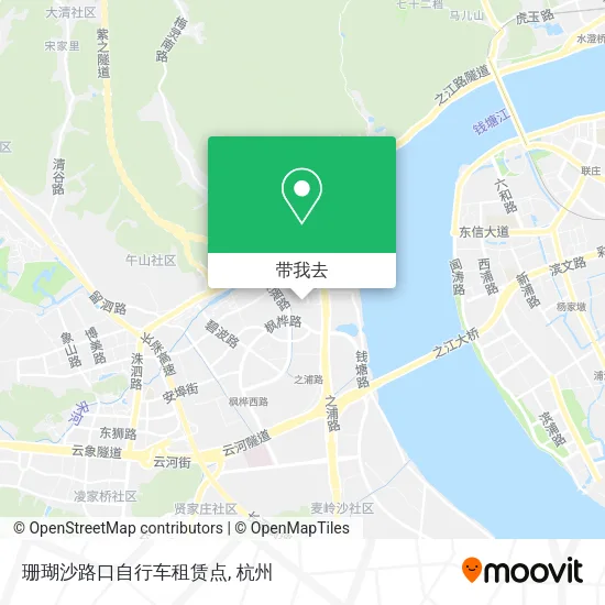 珊瑚沙路口自行车租赁点地图
