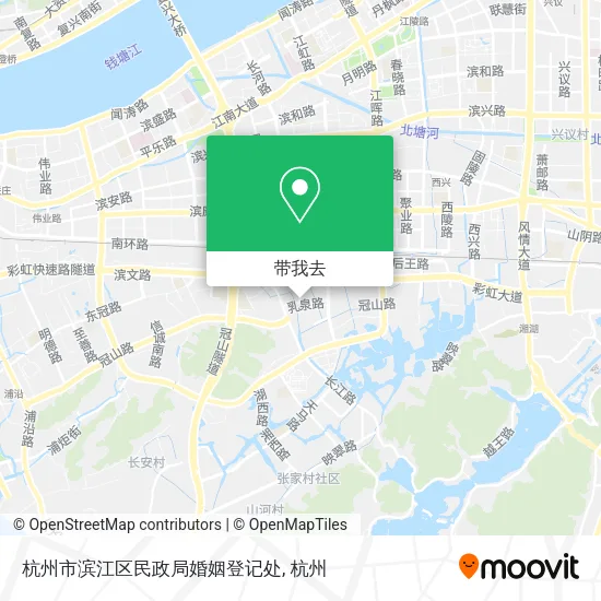 杭州市滨江区民政局婚姻登记处地图