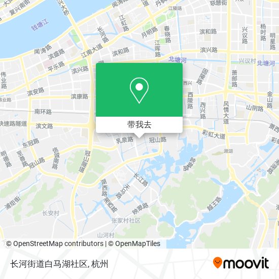长河街道白马湖社区地图