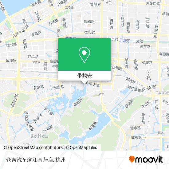 众泰汽车滨江直营店地图