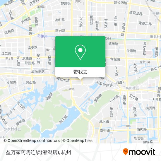 益万家药房连锁(湘湖店)地图