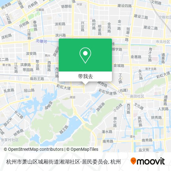 杭州市萧山区城厢街道湘湖社区-居民委员会地图