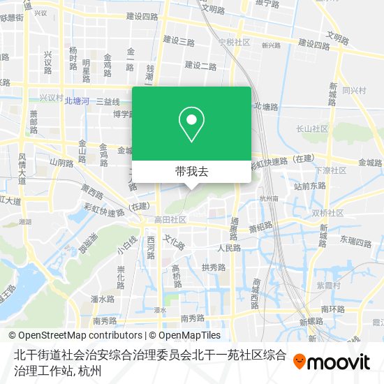 北干街道社会治安综合治理委员会北干一苑社区综合治理工作站地图